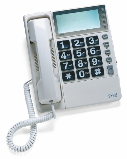 Picture of a CapTel telephone.