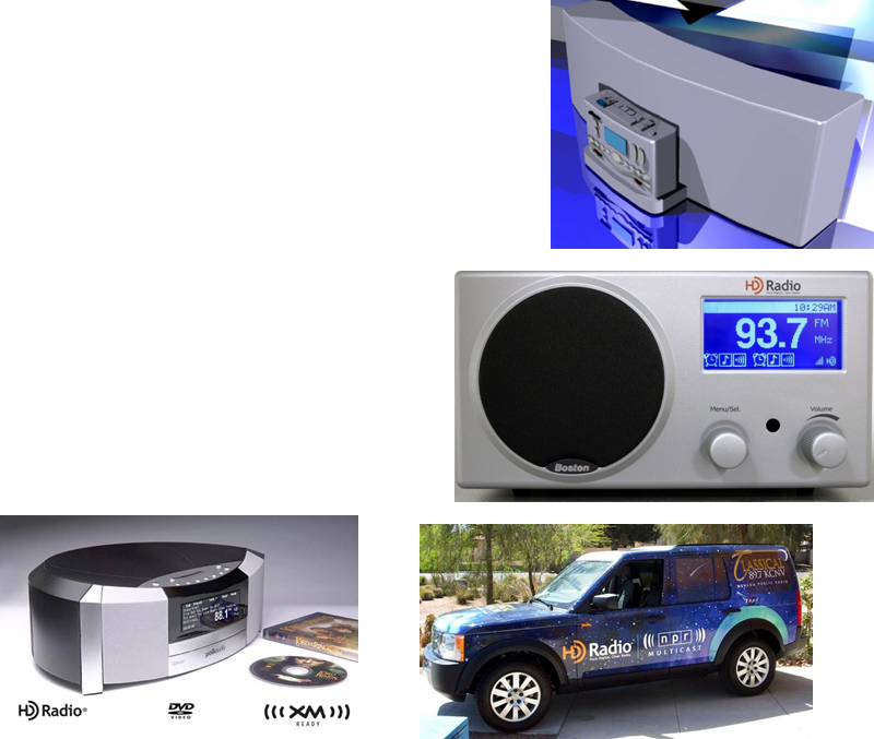 3 different types of HD receivers, and the NPR HD van.