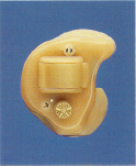 Image of an in-the-ear hearing aid.