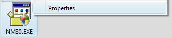 Right click on NM30.EXE and properties