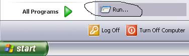 A RUN dialog box with CONF word in it