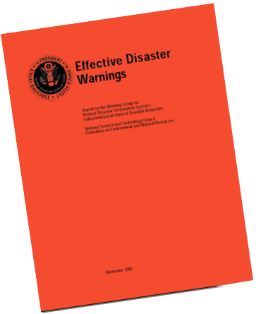 Image of "Effective Disaster Warnings" Report.