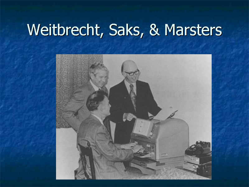 Image of Weitbrecht, Saks, and Marsters