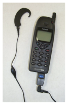 Image of HATIS silhouette and wireless phone.